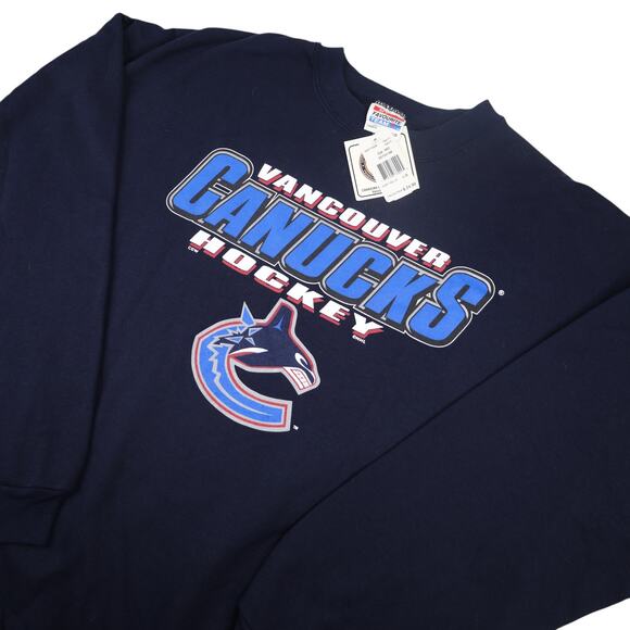 Vintage 90s NWT Starter Vancouver Canucks Hockey Graphic Sweatshirt - Picture 2 of 10